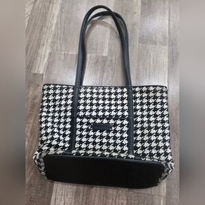 Vera Bradley Black and White Houndstooth Tote